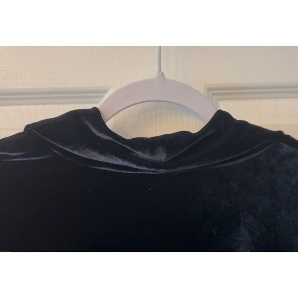 Vintage Velvet Black Jacket Blazer Another Thyme Sz 10 Classy Formal Cover Up - Picture 8 of 8